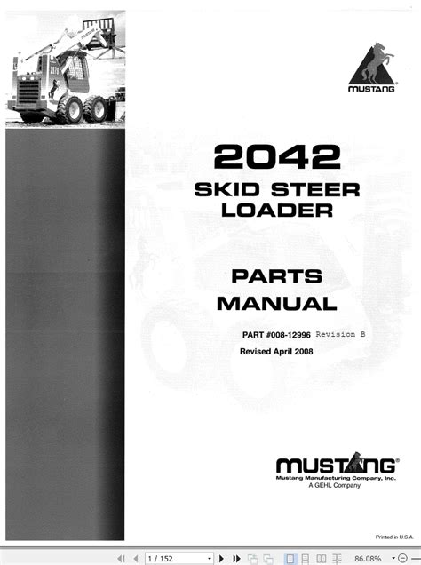 2042 mustang skid steer parts manual|mustang 2040 manual pdf.